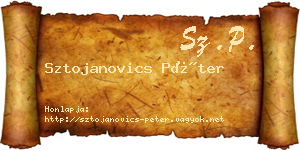 Sztojanovics Péter névjegykártya